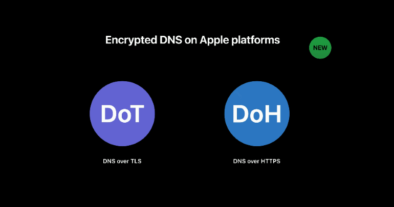 Apple ajoute la prise en charge du DNS chiffré (DoH et DoT)