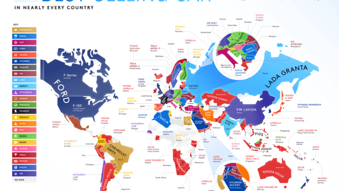 The Best-Selling Vehicles in the World By Country