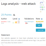 Logs analysis - web attack