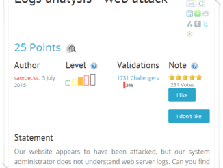 Logs analysis - web attack