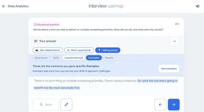 I tried Google's new job interview practice tool