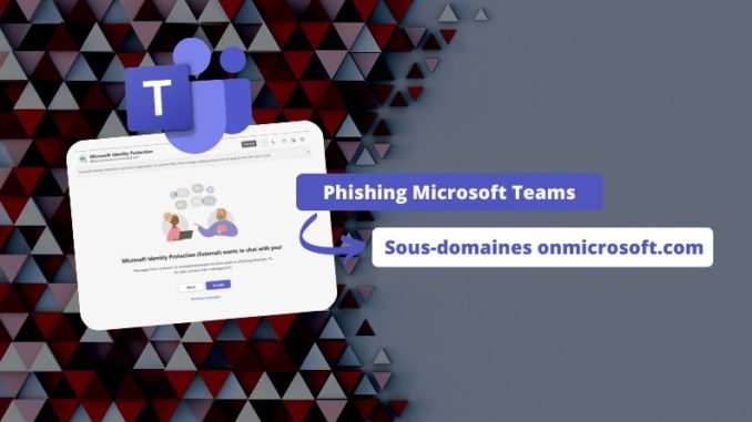 Phishing Microsoft Teams Sous domaines onmicrosoft.com